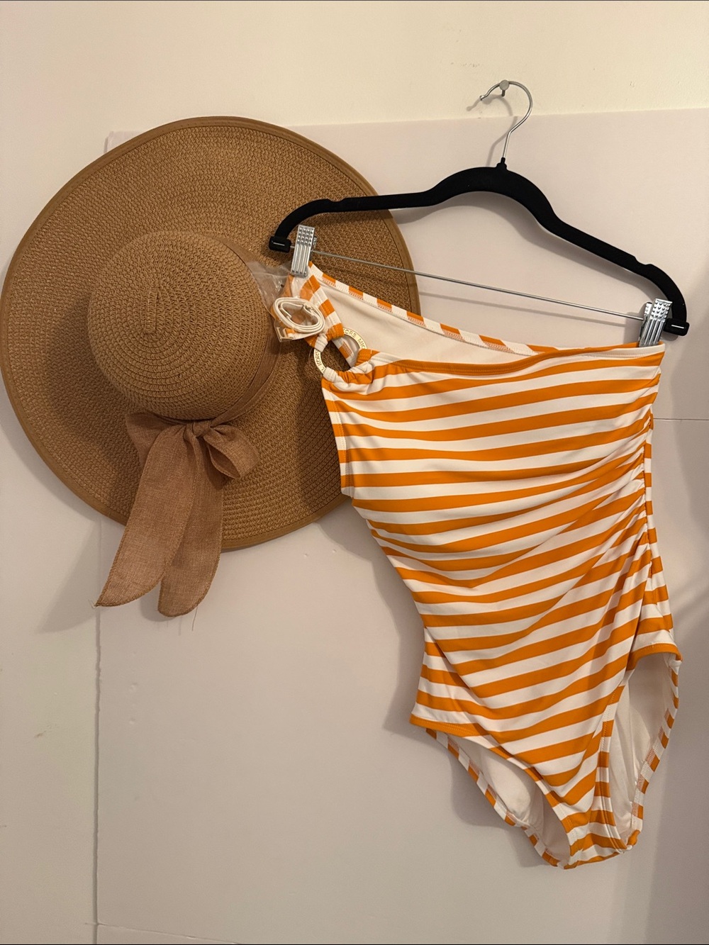 Bundle NWOT Michael Kors yellow stripes size 8 woman’s bathing suit